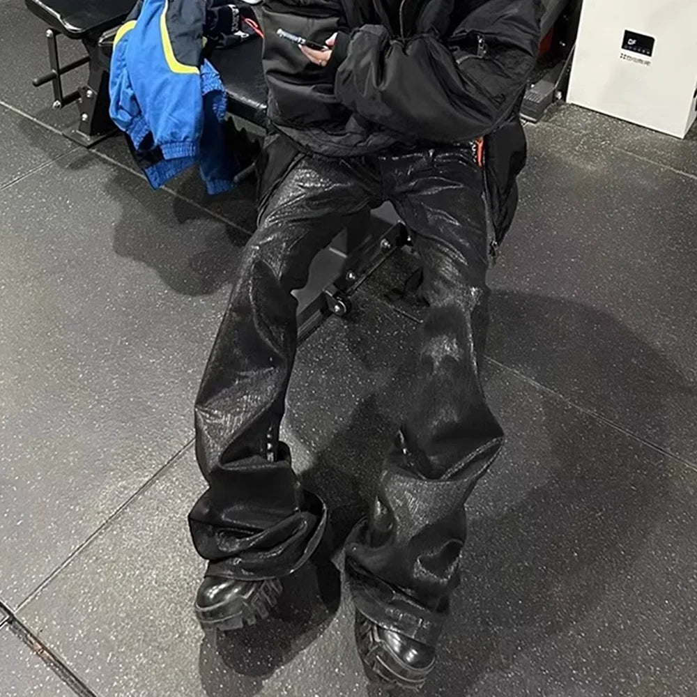 Zankoo Flared Leather Pants