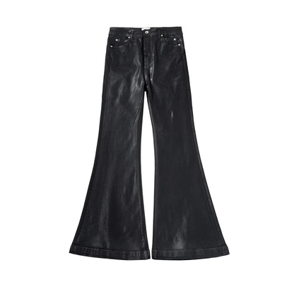 Zankoo Flared Leather Pants