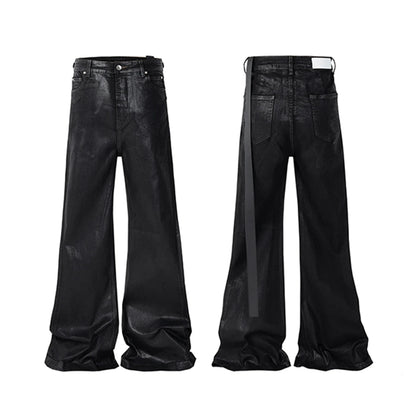 Zankoo Flared Leather Pants