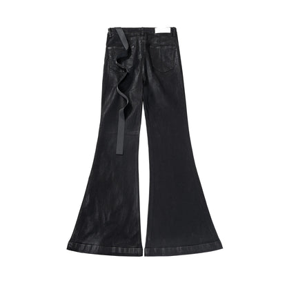 Zankoo Flared Leather Pants